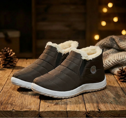 Women’s Slip-On Winter Shoes – Warm Faux Fur, Non-Slip