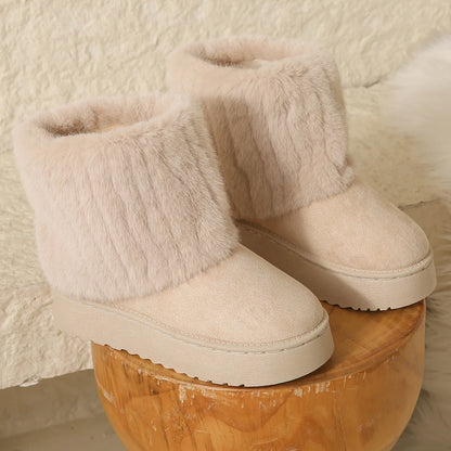 Women’s Faux Fur Lined Winter Boots – Warm, Non-Slip Ankle Boots