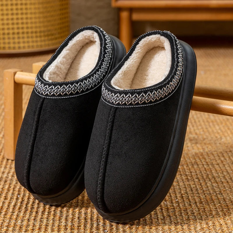 Cozy Slippers — Warm Plush Fleece, Non-Slip Indoor Outdoor Comfort