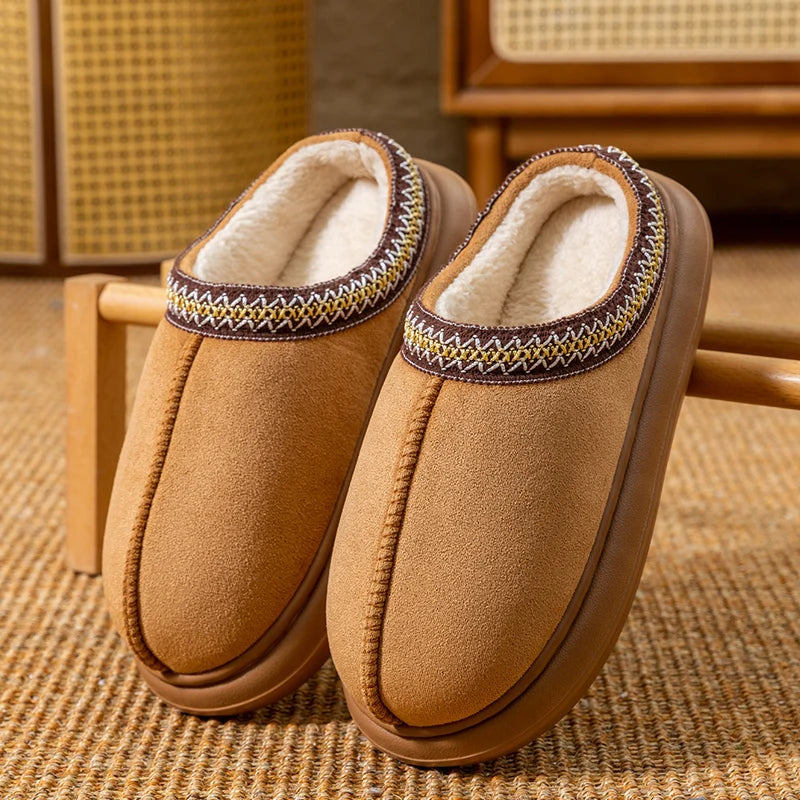 Cozy Slippers — Warm Plush Fleece, Non-Slip Indoor Outdoor Comfort