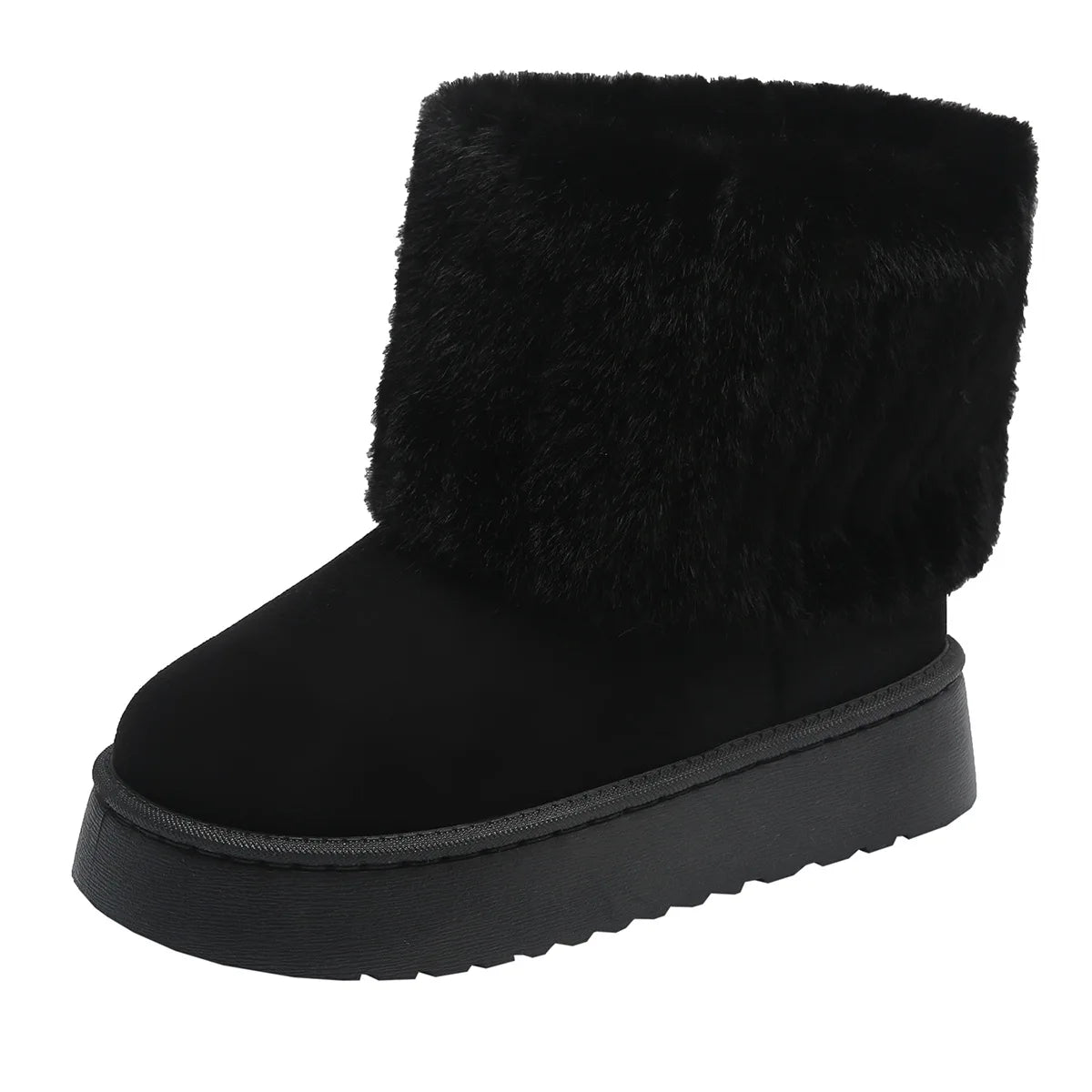 Women’s Faux Fur Lined Winter Boots – Warm, Non-Slip Ankle Boots