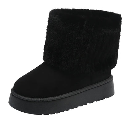 Women’s Faux Fur Lined Winter Boots – Warm, Non-Slip Ankle Boots